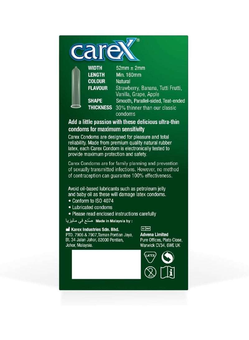 careX Zero Thin Flavoured Condoms 12 Pcs - Image 3